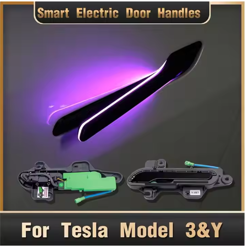 Modified Colorful Automatically Open Handle with LED Welcome Light Smart Car Exterior Door Handles Electric for Tesla Model Y